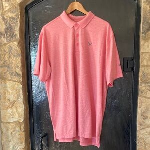 Callaway Pink Polo Shirt Vibrant Color Classic Collar Like New